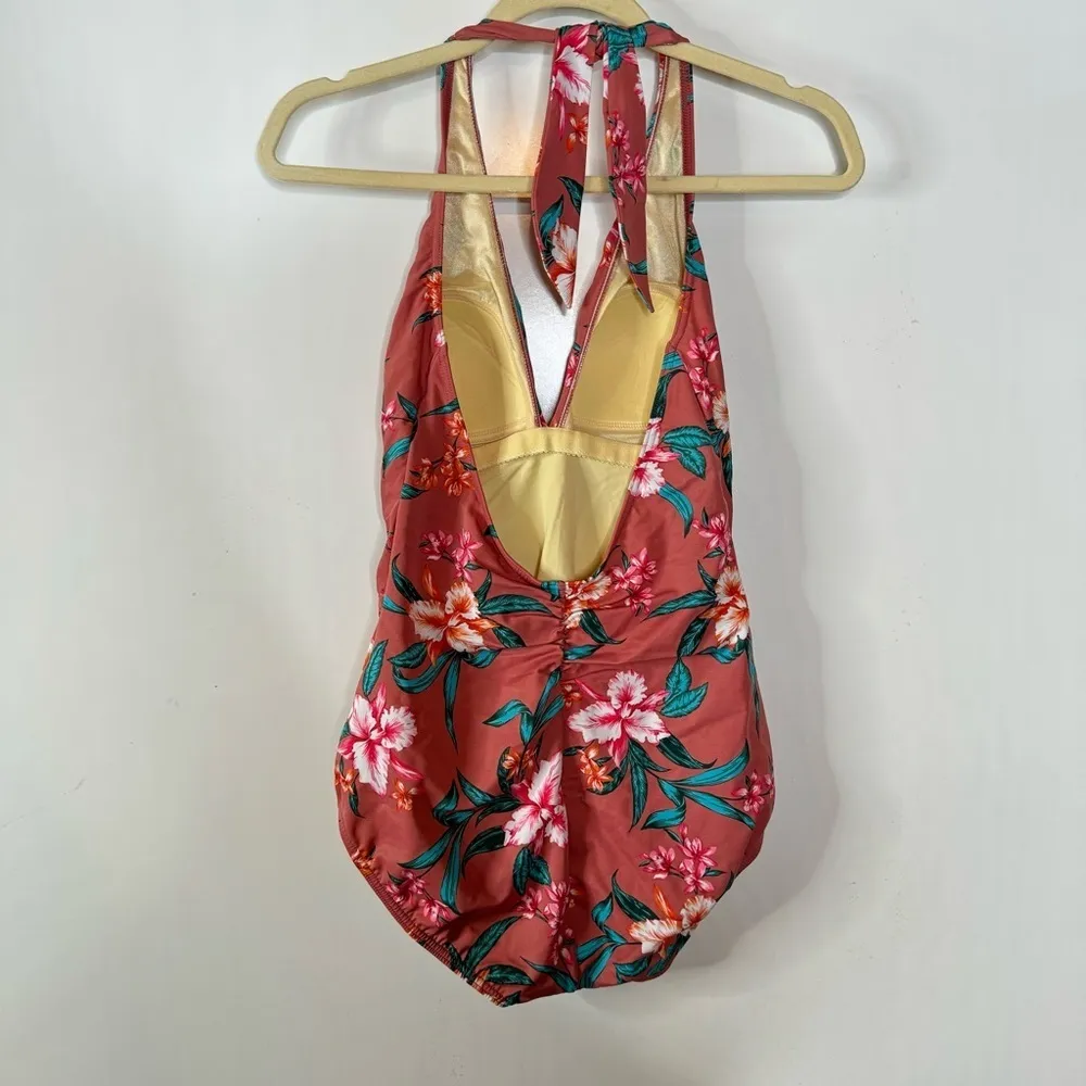 Dreamsuit by Miracle Brands NWT Floral Halter Neck‎ One Piece Swimsuit Size 10 - Image 3