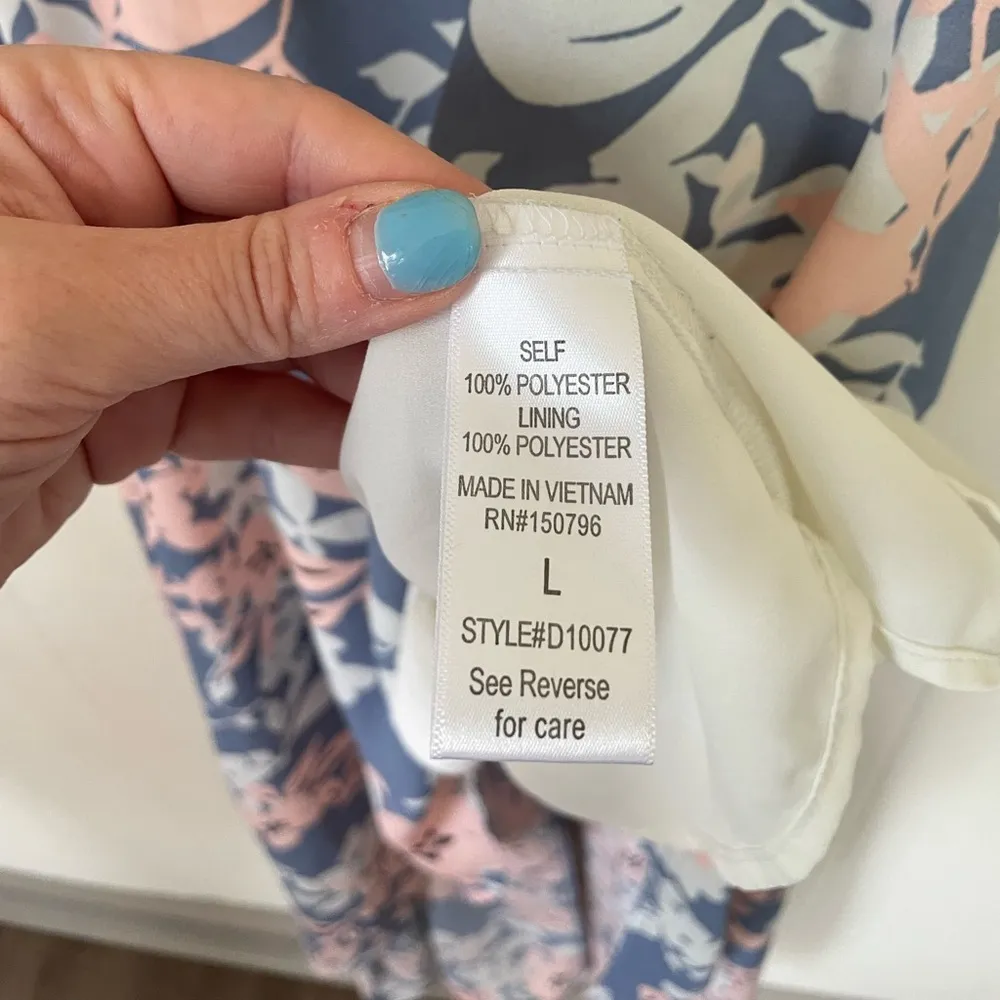 Charlotte Russe floral faux wrap midi dress ~ women’s size L - Image 11