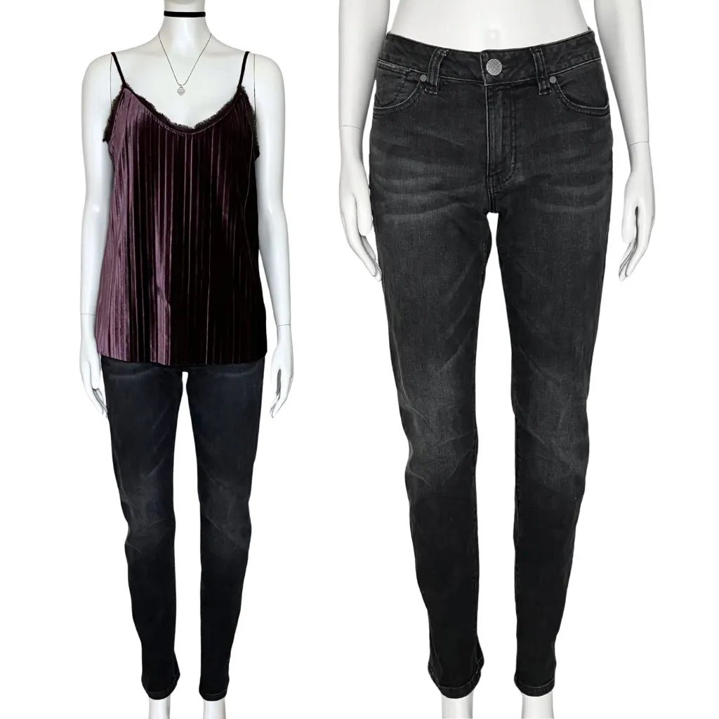 Cabi Black High Straight Leg Smolder Jeans Style 3650. Size 4. Classic Mom EUC - Image 2