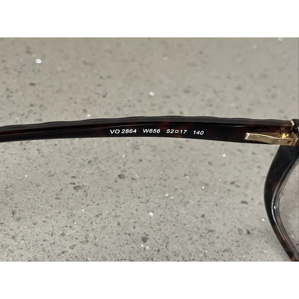 Vogue Eyeglass Frames ONLY VO 2864 W656 Tortoise Rectangular Full Rim 52 - Image 6
