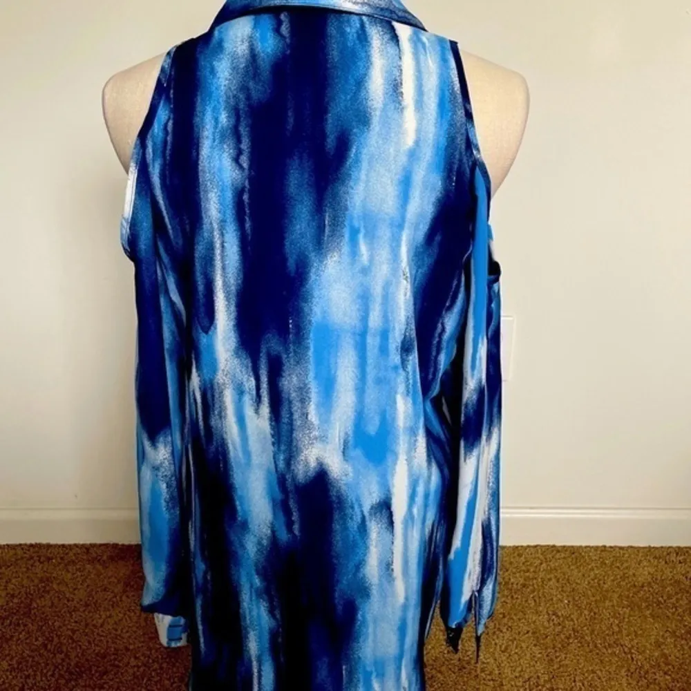 Sami & Jo cold sleeve blue-white tunic Sz.… - Image 14