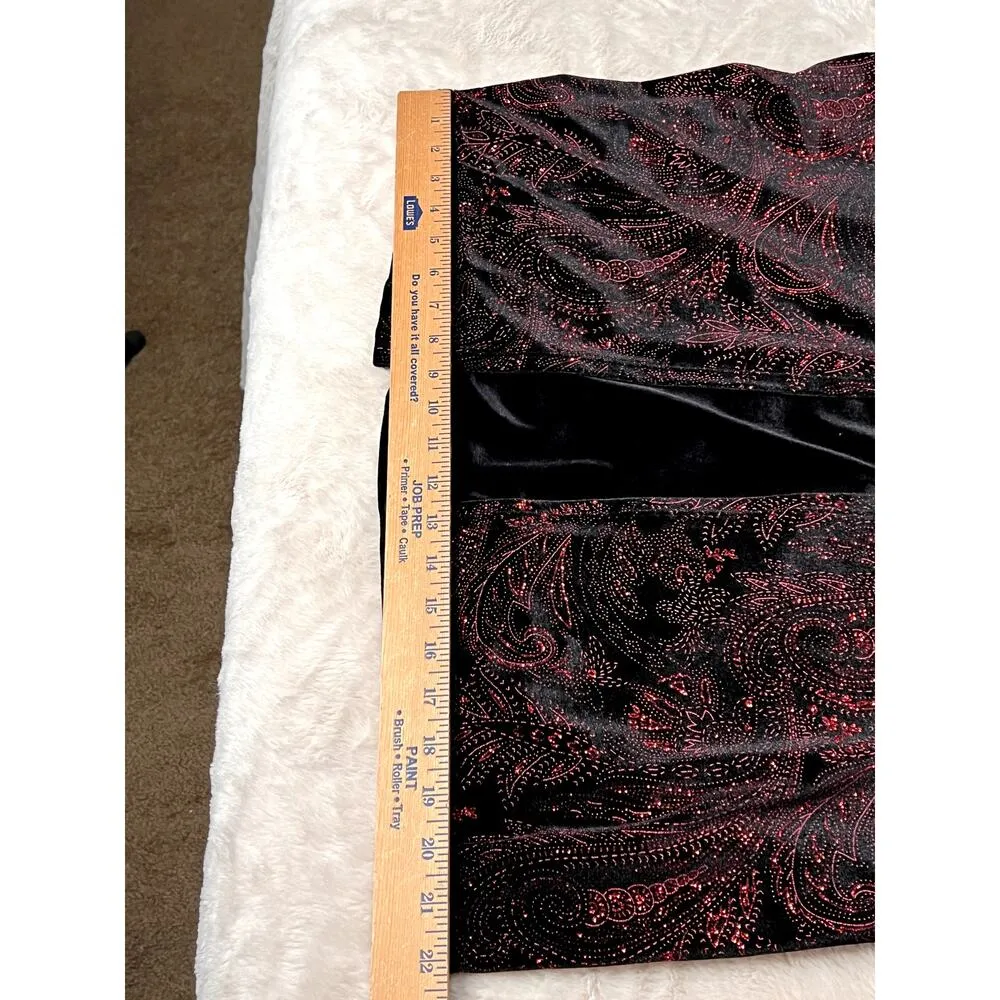 Notations womens size 2X velvet top red sparkles Gorgeous New Years, Christmas - Image 6
