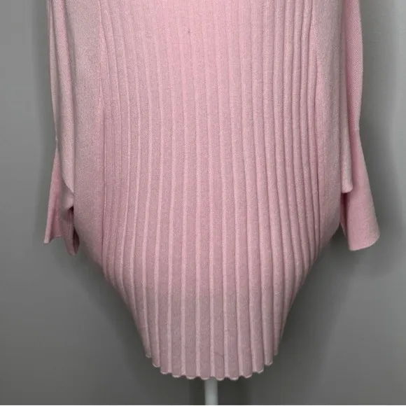 J. McLaughlin Doyle‎ Cashmere Sweater Medium Pink Ribbed Knit Pullover Soft Cozy - Image 8