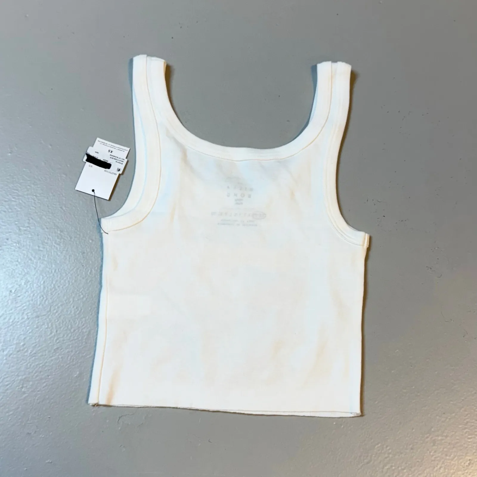 Billabong Womens XS Ray of Sunshine Crop Tank Top Cotton Surfer Beach Indie Vaca - Image 5