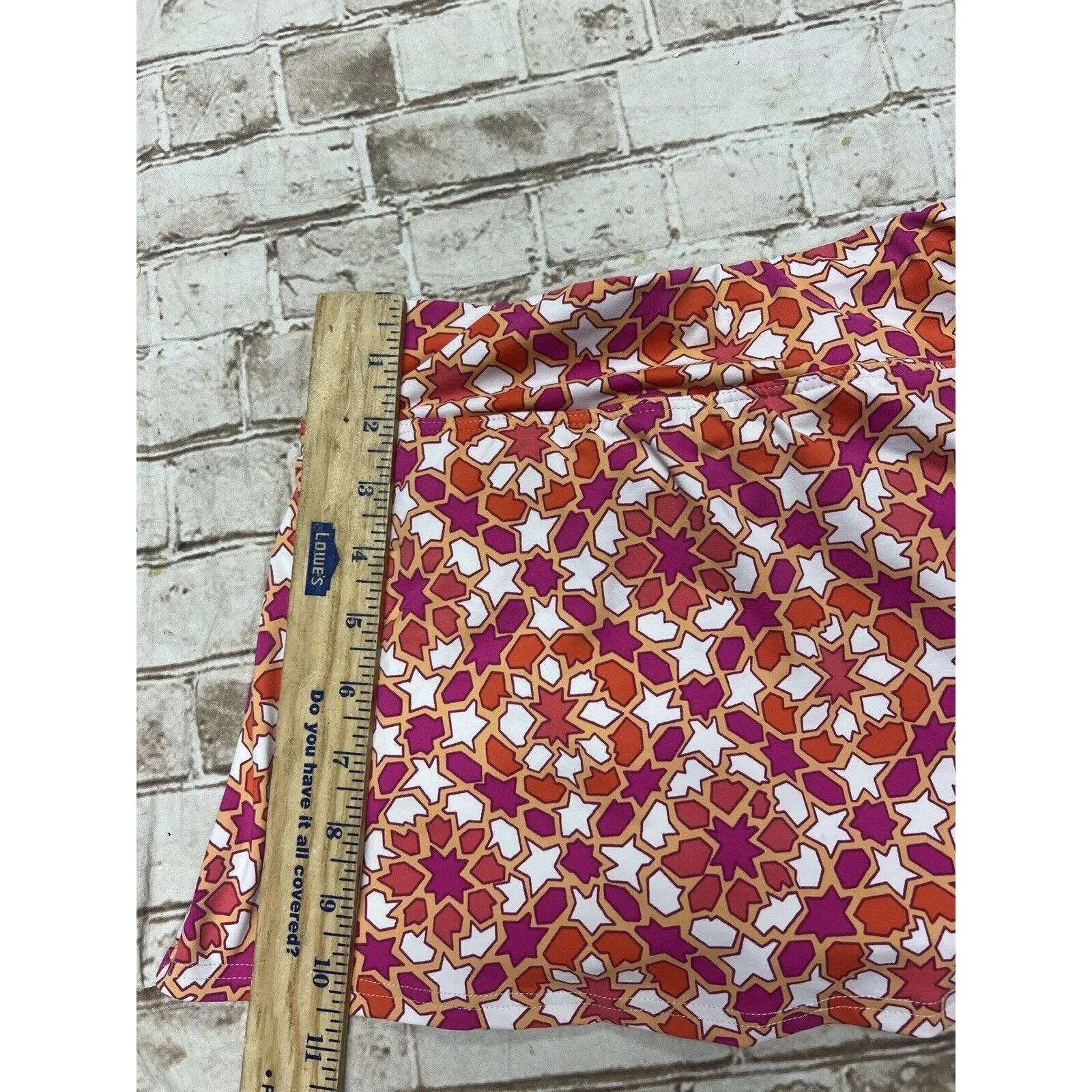 Lands' End Women's 2 Pink Orange Yellow Medallion Swim Skirt Modest XS - Image 7