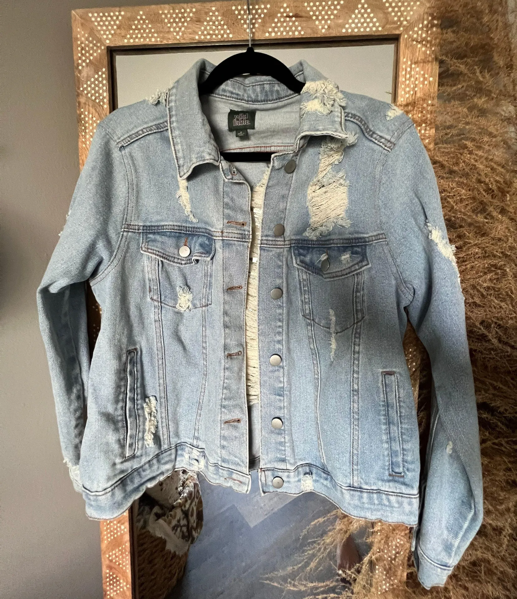 Wild Fable Distressed Jean Jacket - Image 2
