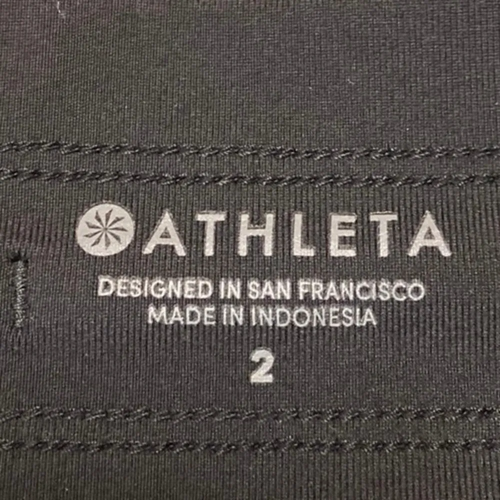 Athleta Women's Black High Waist Drawstring Mini Straight Pencil Skirt Skort 2 - Image 4