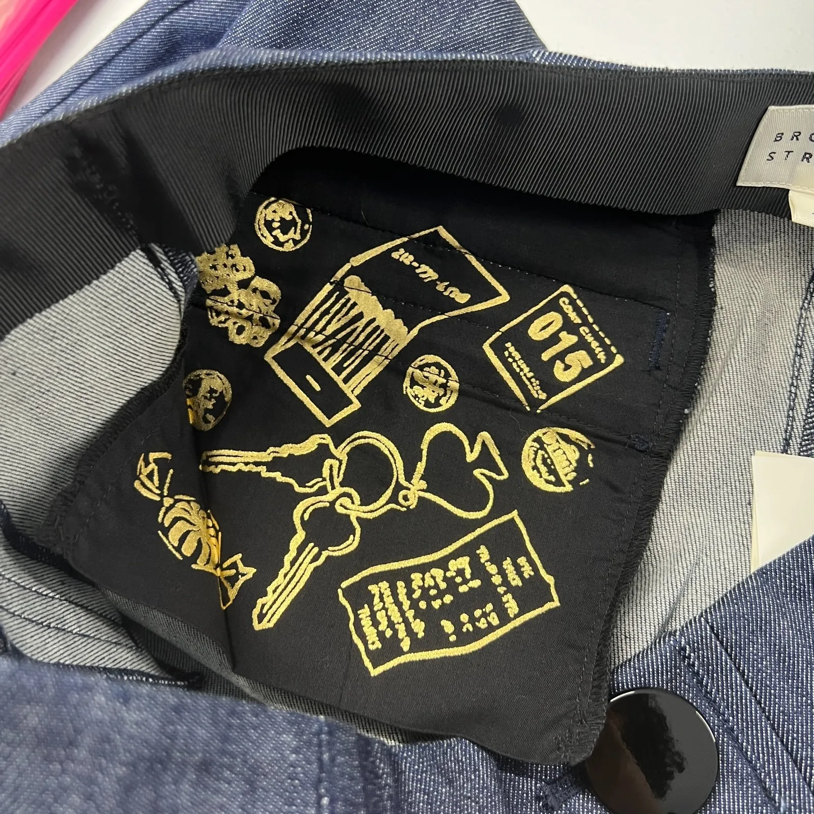 Kate Spade Broome Street Wide Leg Jeans Womens 29 Blue Button Front High Rise - Image 11