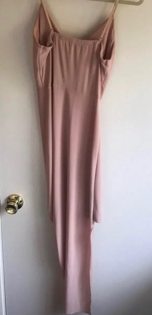 Blush Pink Sexy Wrap Mini Dress - Image 3