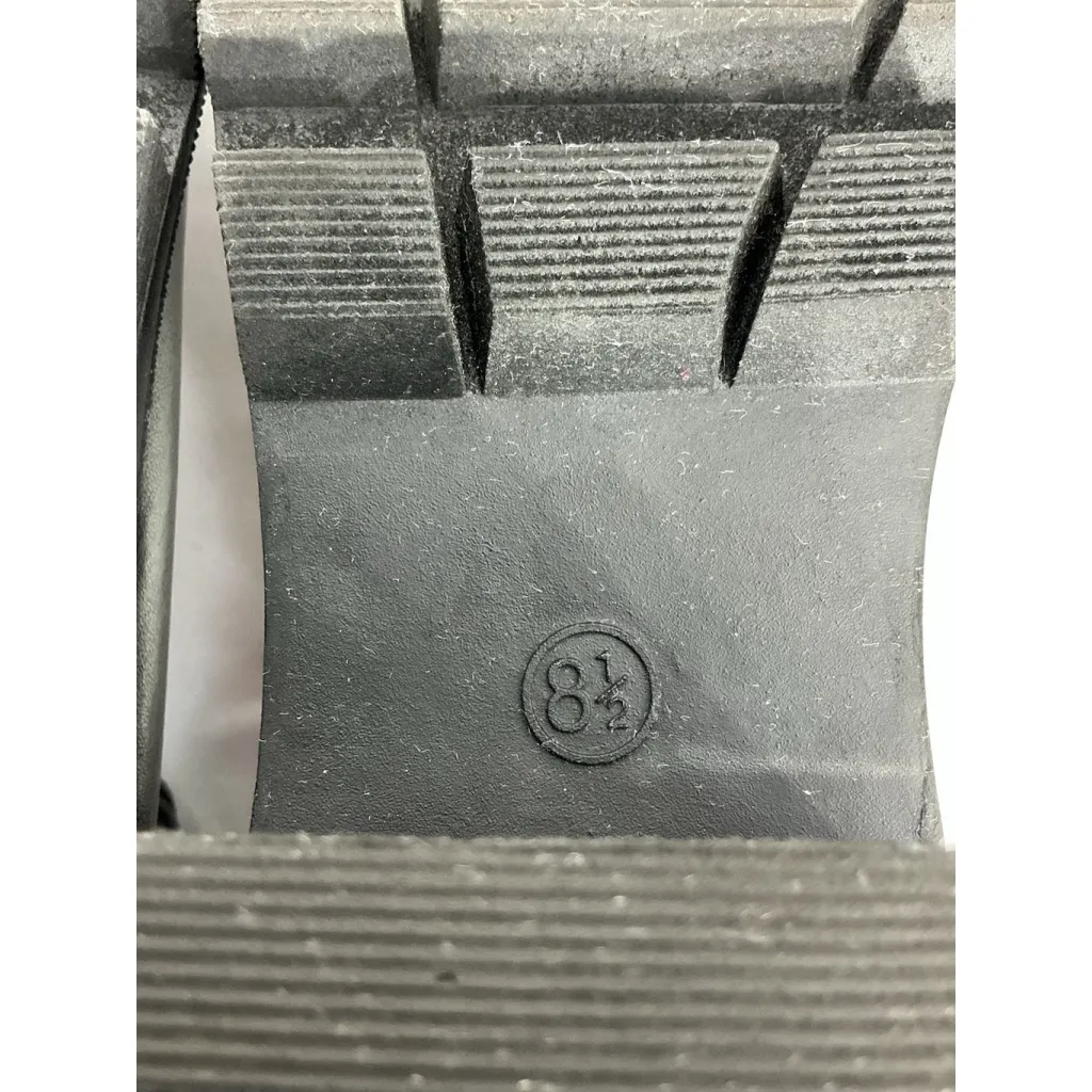 Womans Target Size 8.5 Black Zip Up Sock Chunky Ankle Boots - Image 9