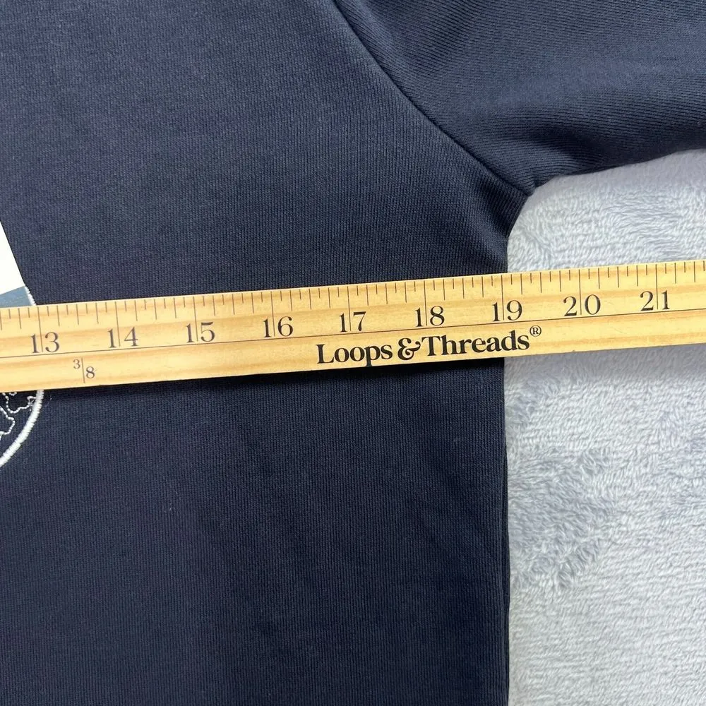 Barbour Backshore Overlayer Sweater Womens US 6‎ Navy Side Zip Crewneck Coastal - Image 10