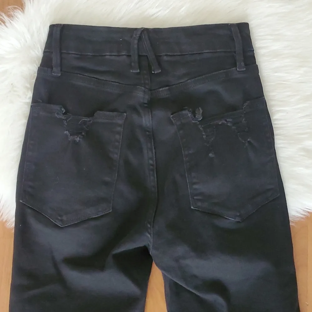 Good American good waist crop black skinny jeans sz 00/24 - Image 8