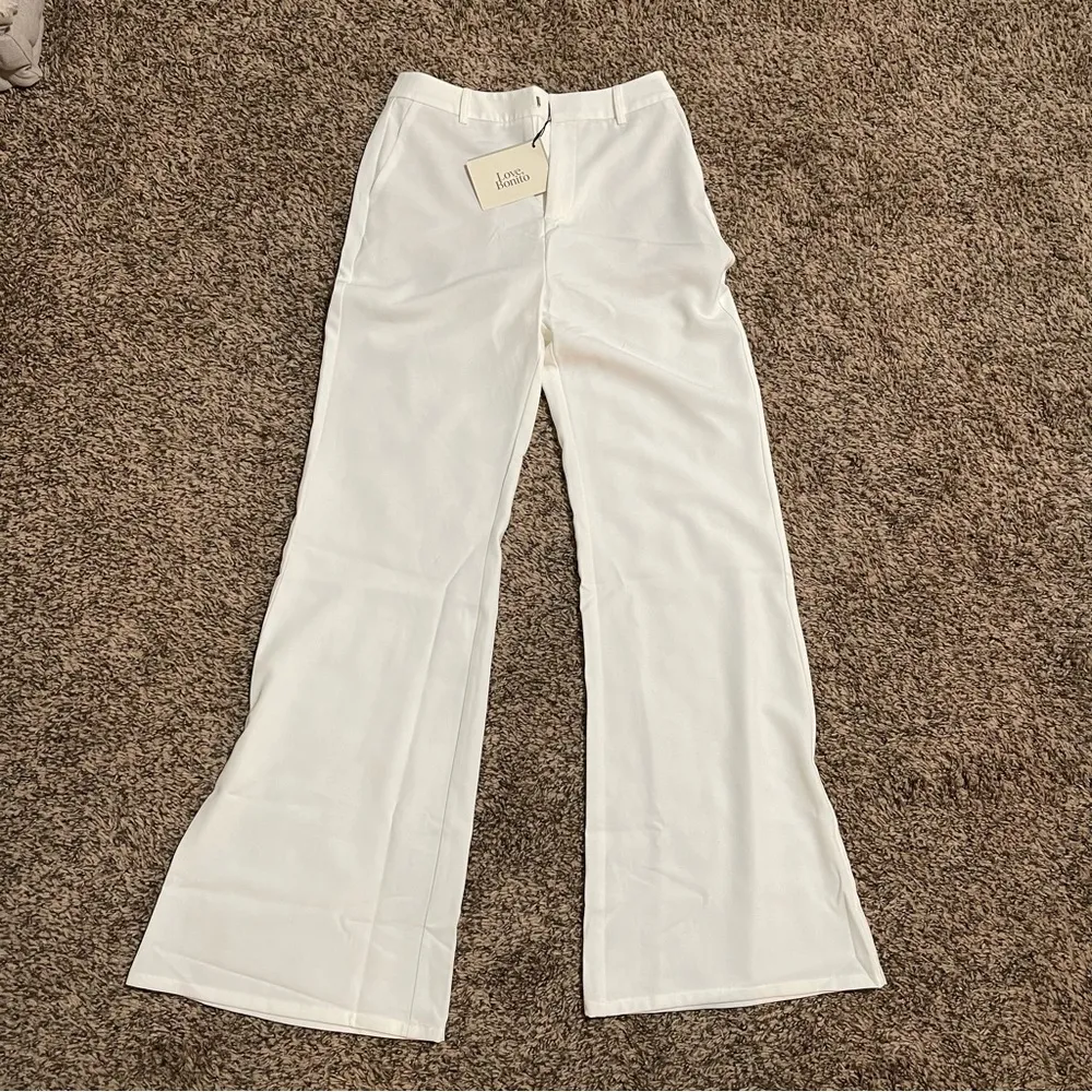 Love Bonito Pvara Regular Flare Pants (2022 Version) white Size S - Image 6