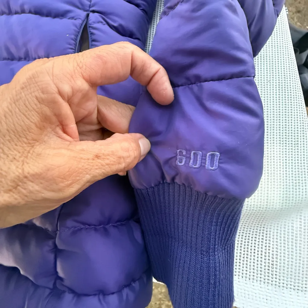 WOMENS  The North Face Totally Down Hooded Jacket SZ S/P Purple 600 - Image 15