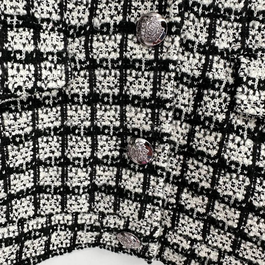 New York & Co Black White Tweed Crop Jacket size XXL Long Sleeve NWT Blazer - Image 7