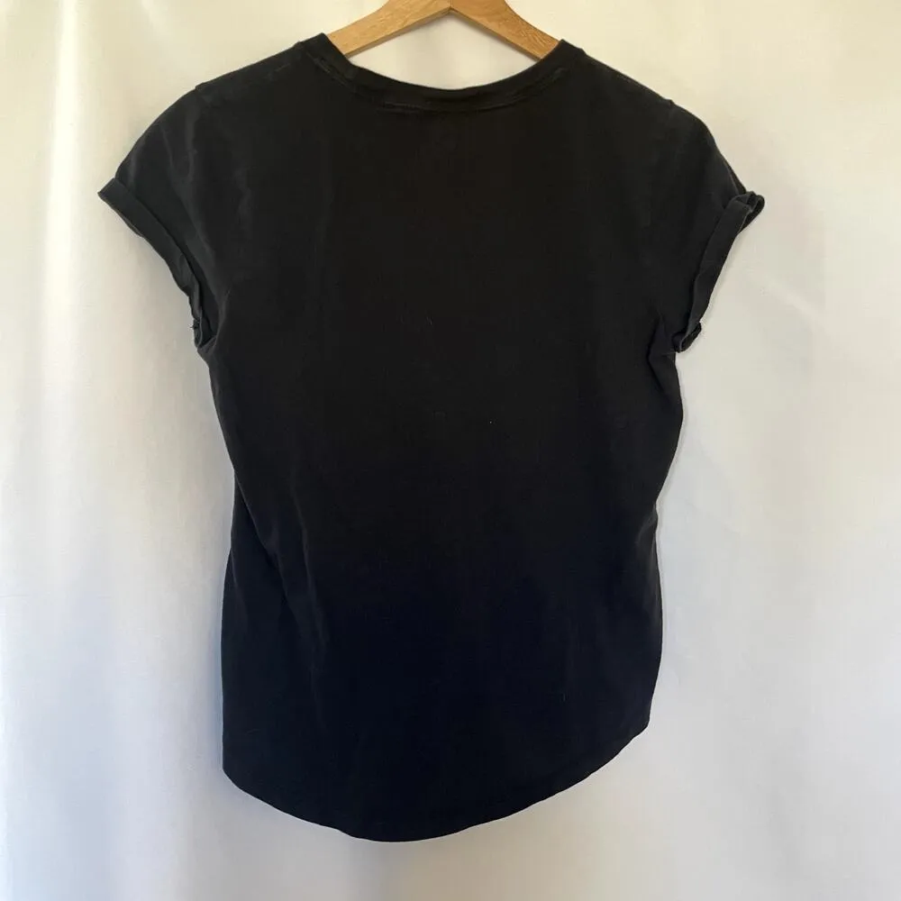 Abercrombie & Fitch knitted crew tee soft black t-shirt soft A&F women's size M - Image 7