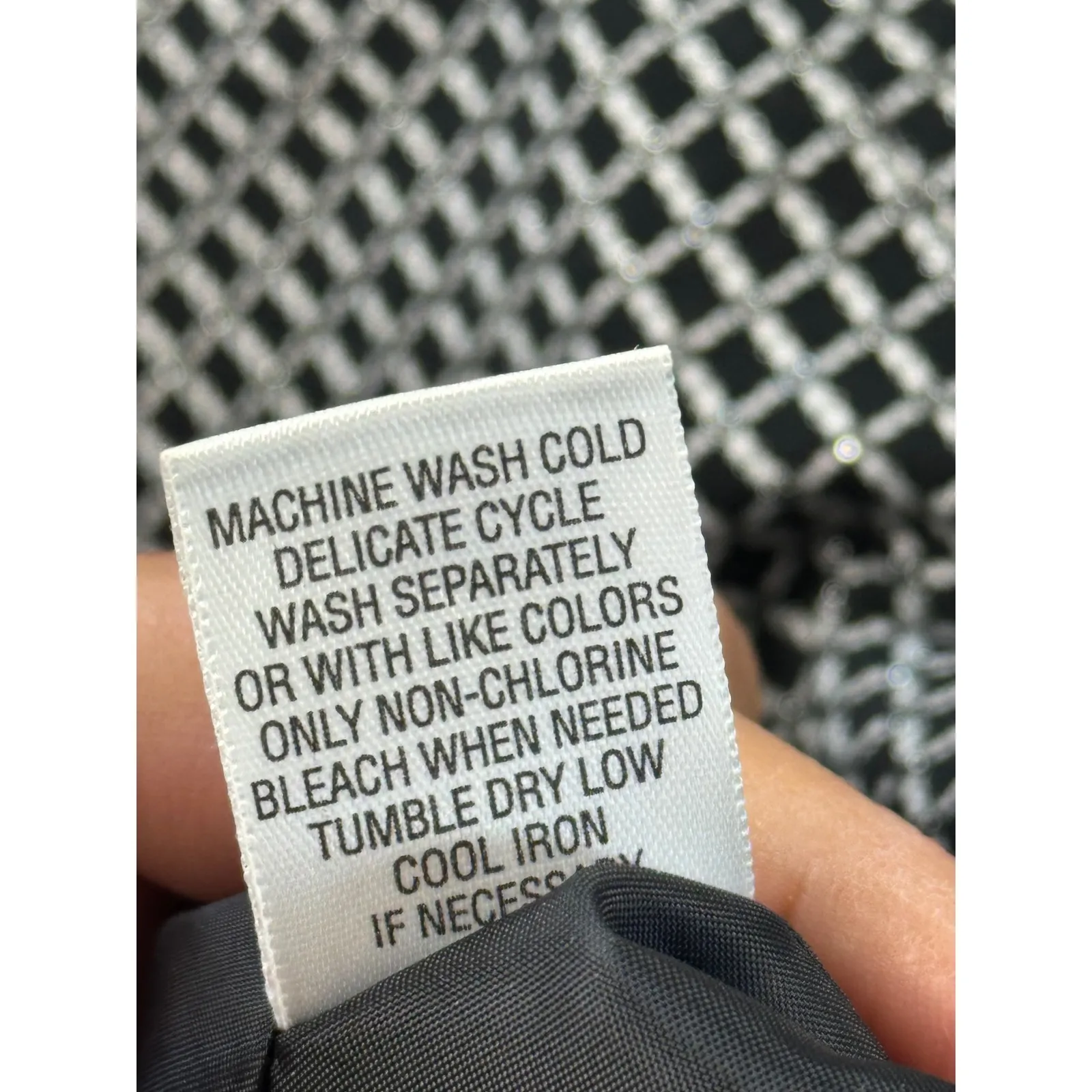 Studio Works Black White Geometric Print Collar Neck 3 Button Cropped Jacket S - Image 6