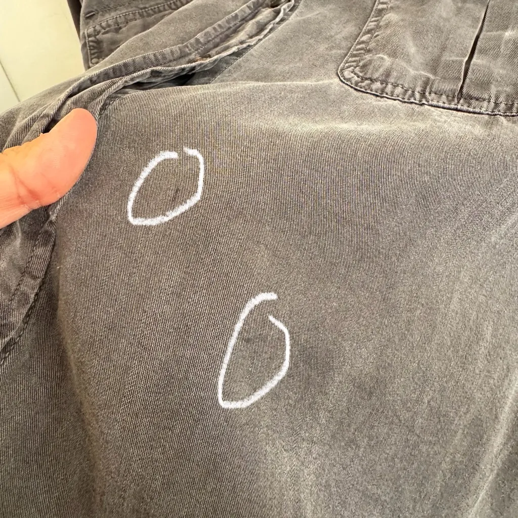 Marine Layer gray button front top size medium - Image 3