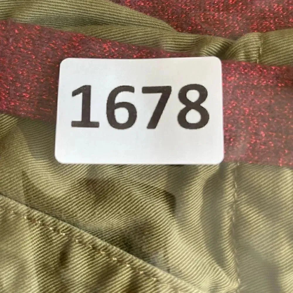 Zara Woman The Worker Straight Green / Red Y2K Wide Leg  10 # 1678 - Image 13