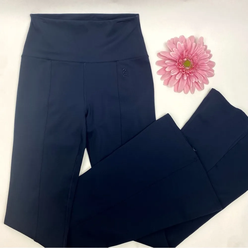 P. E. Nation Full Force Flare Pants Leggings High Rise Navy Blue Size L - Image 6