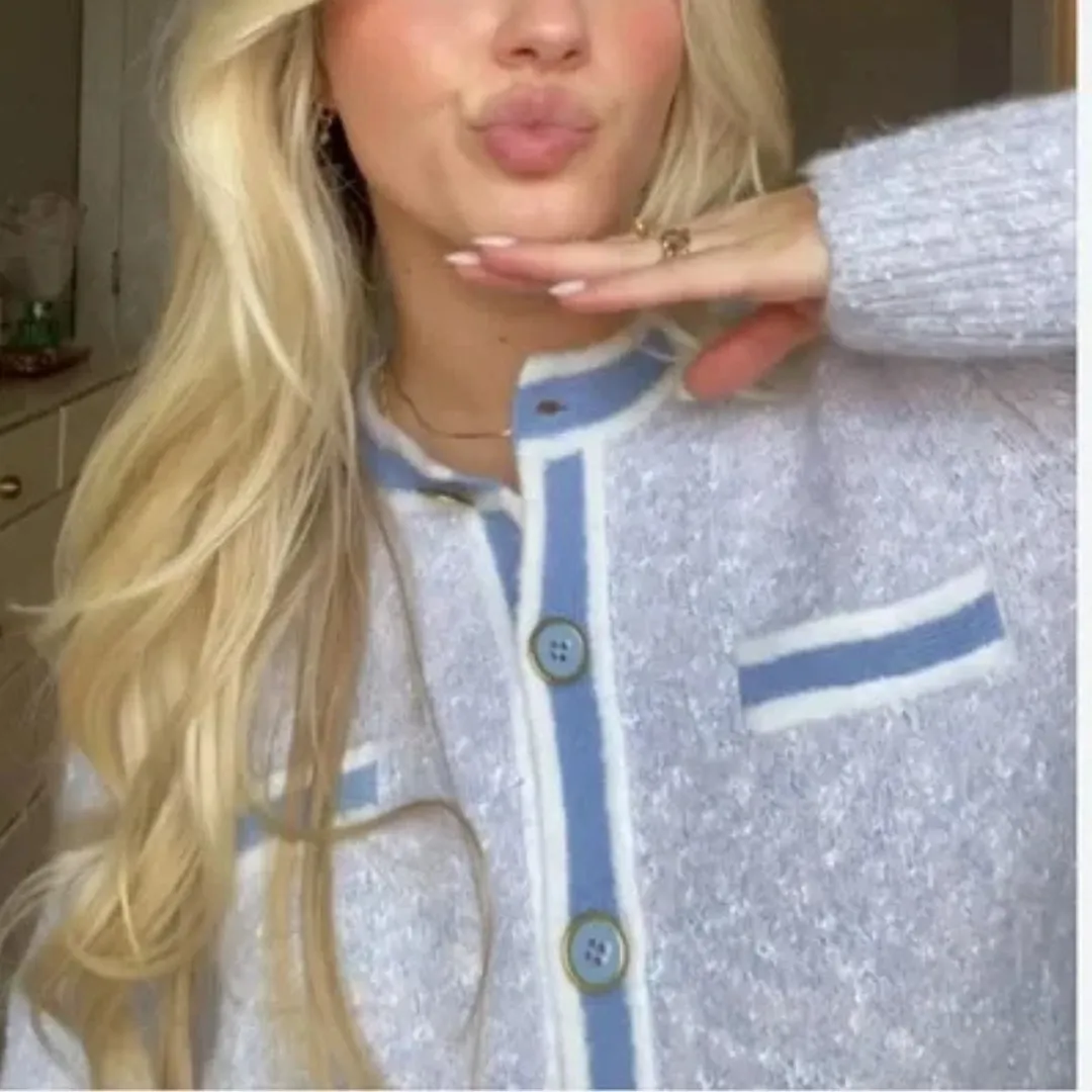 J.Crew Marled Sweater Lady Jacket‎ Blue Wool Blend Knit Cardigan Size XS NWT - Image 2