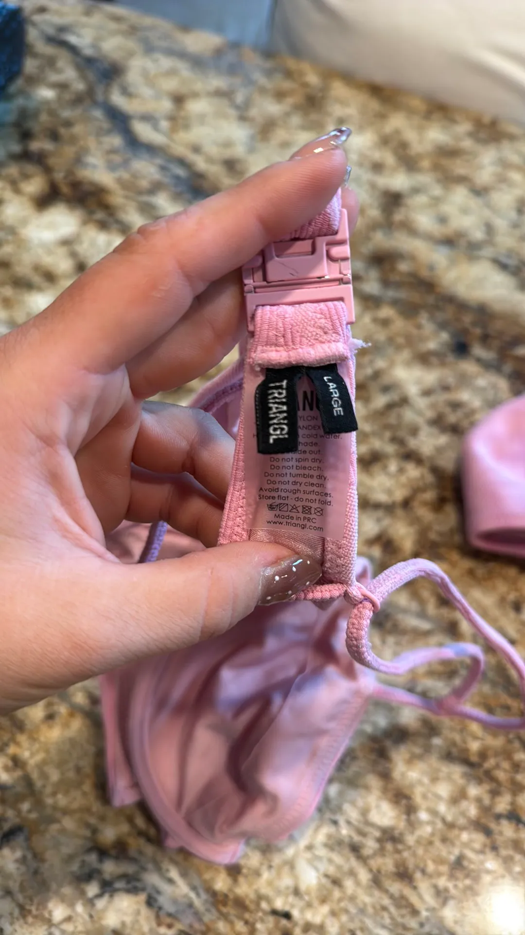 Triangl Bikini Set Pink style Mala - Image 3