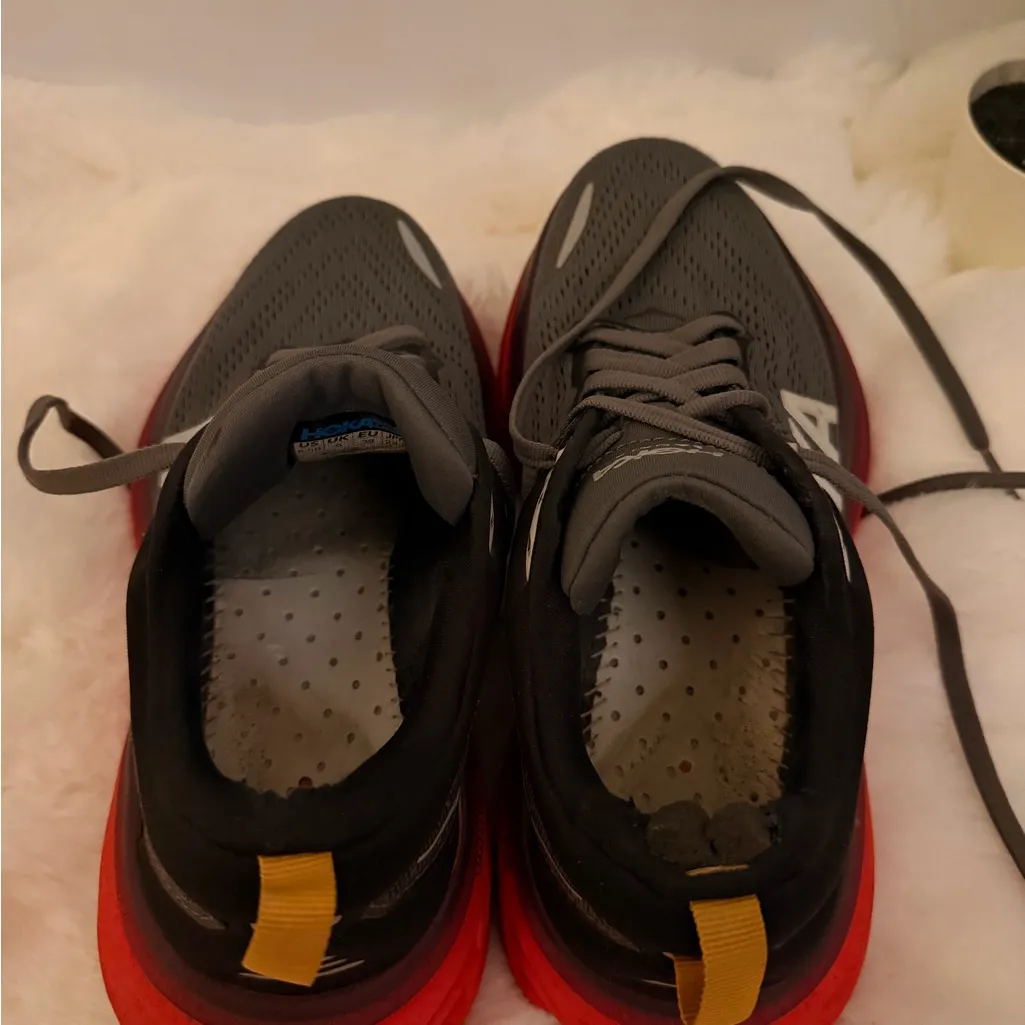 Hoka Black and Red Athletic Shoes - Image 5