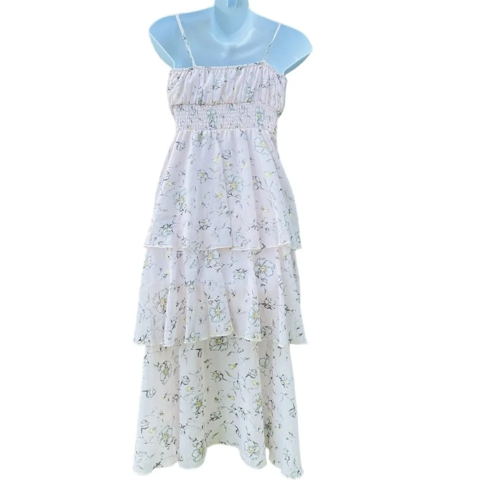 Simplee Apparel Simplee Floral Ruffle Layered spaghetti strap maxi dress - Image 5