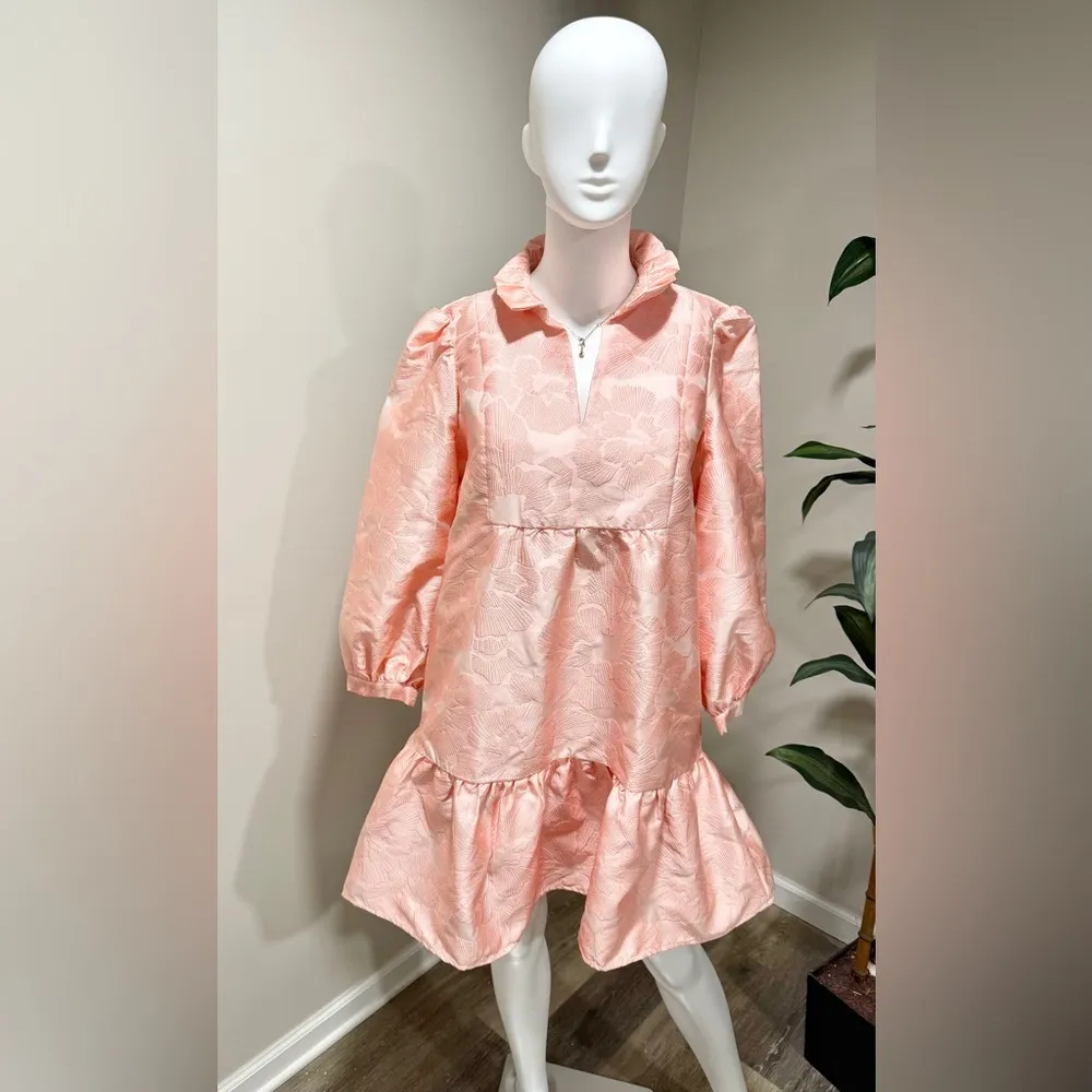 Tuckernuck Bellini Fil Coupe Palmerston Dress M NWT Pink Ruffle Party - Image 4