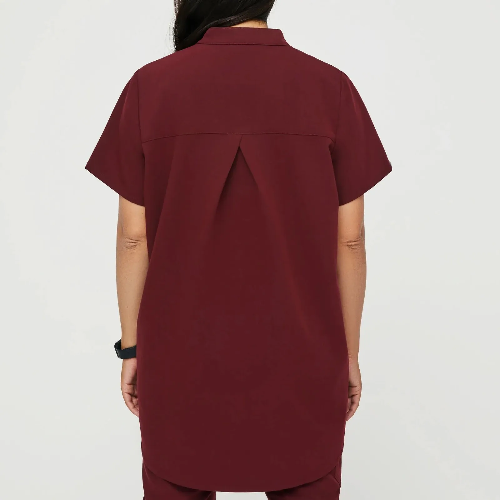 FIGS Technical Collection Womens Kitale Maternity Nursing Scrub Top XL‎ Burgundy - Image 3