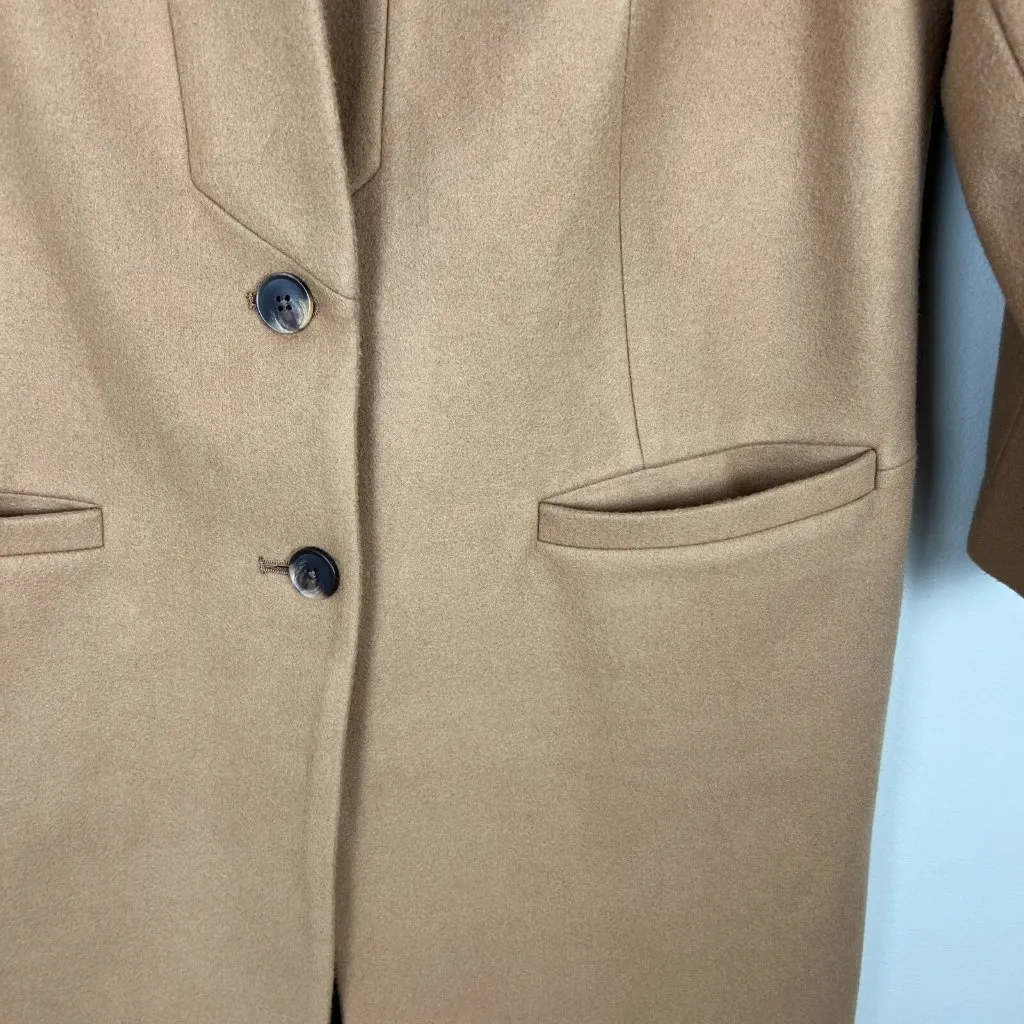 Old Navy Coat Womens XL Tan Soft Brushed Overcoat Classic Trench‎ Winter Neutral - Image 9