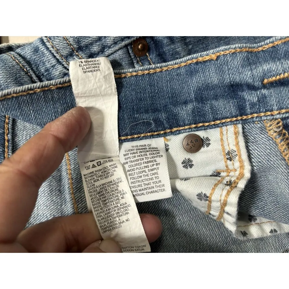 Lucky Brand Slim Sweet‎ & Straight Jeans Size 2/26 Mid Rise 8" Light Wash - Image 4
