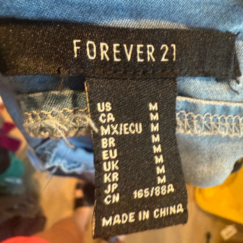 Forever 21  Blue Spaghetti Strap Mini Dress - Image 3