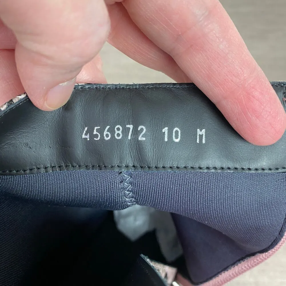 Aquatalia Mauve Black Snakeskin Embossed Leather Palomina Ankle Boots Sz.10 NWOB - Image 12