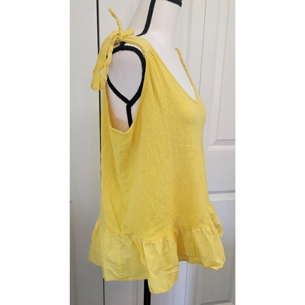 Terra & Sky Sz 0X (14W) Yellow Sleeveless Top Women's - Image 2