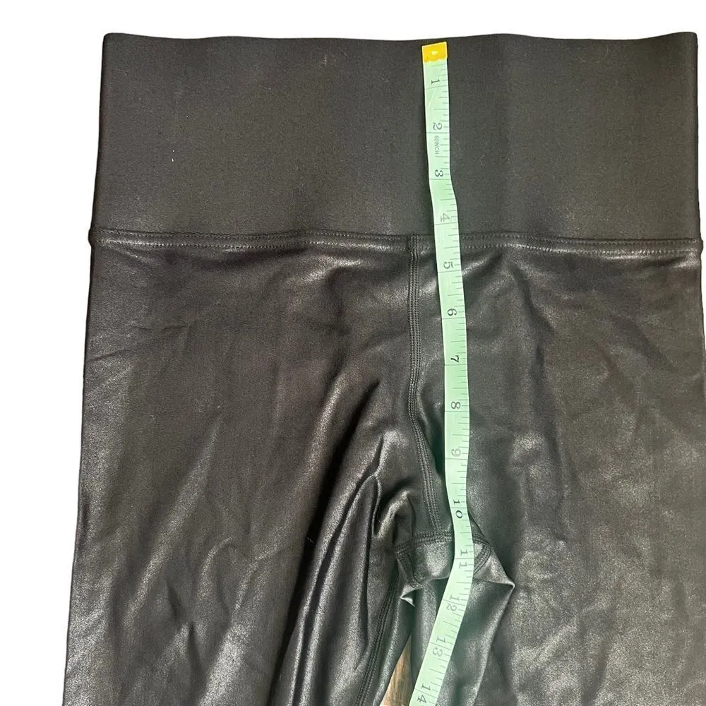 Carbon 38 High Rise Full Length Liquid Faux Leather Leggings Small Black - Image 7