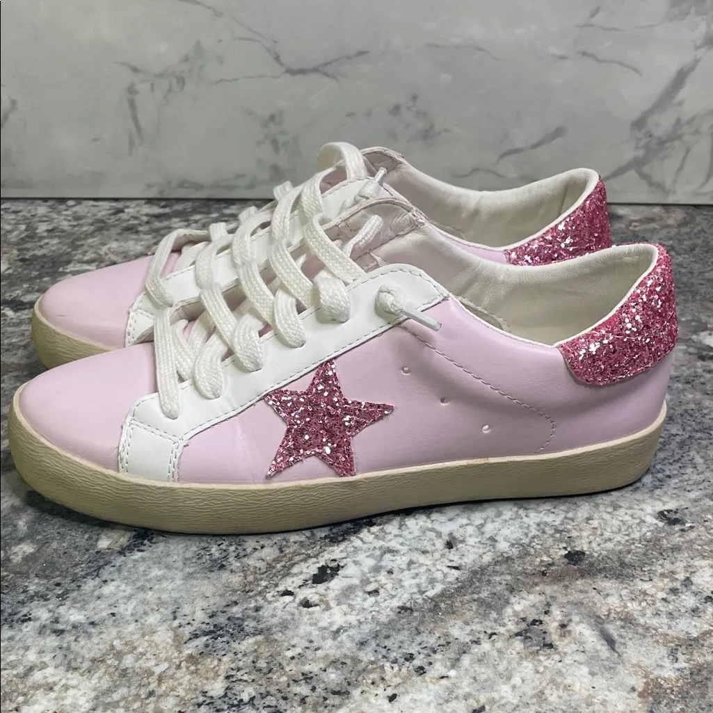 Camel Threads Glitter Star Posie Pink Women's Sneakers Size 9 - Image 4