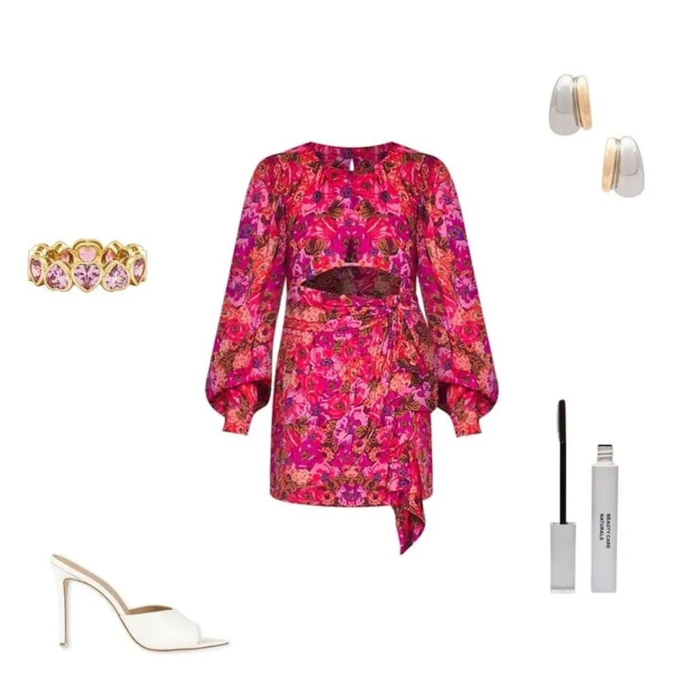 For Love & Lemons Lauren Cut Out Mini Dress NWT M – SOLD OUT Pink Stunner Size M - Image 6