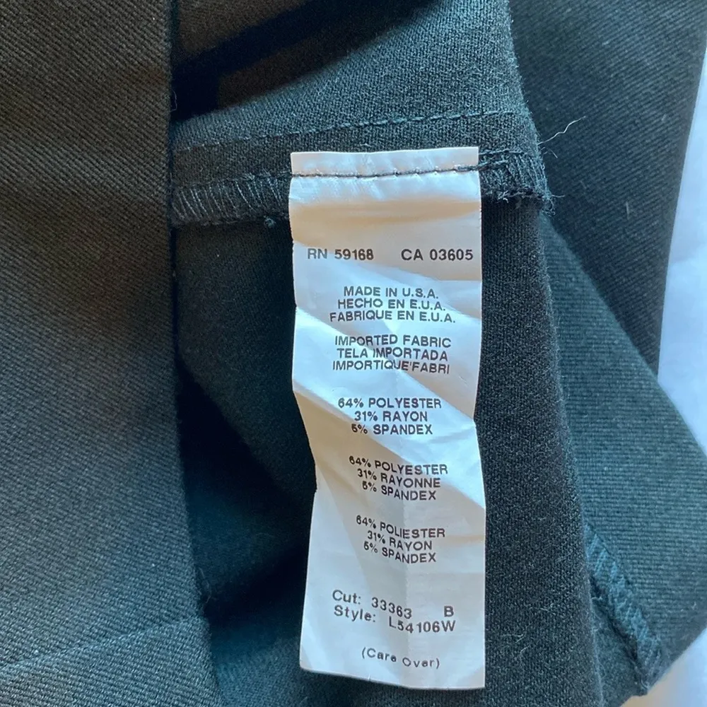 🖤 Karen Kane Stretch Front Zip Straight Leg Dress Pants, Black, No Pockets, 22W - Image 11