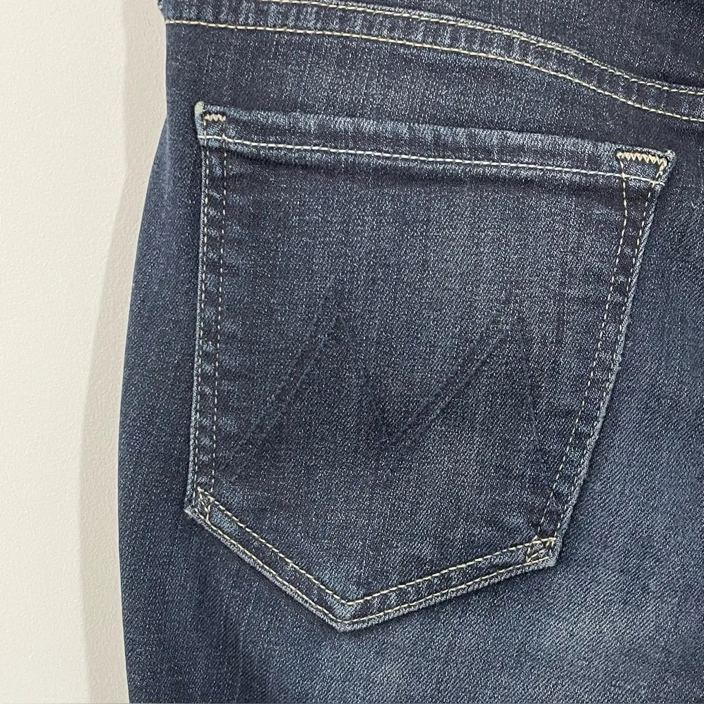 Mother The Looker Crop Jean in Coffee Tea or Me Dark Wash‎ Size 27 Denim Blue - Image 9