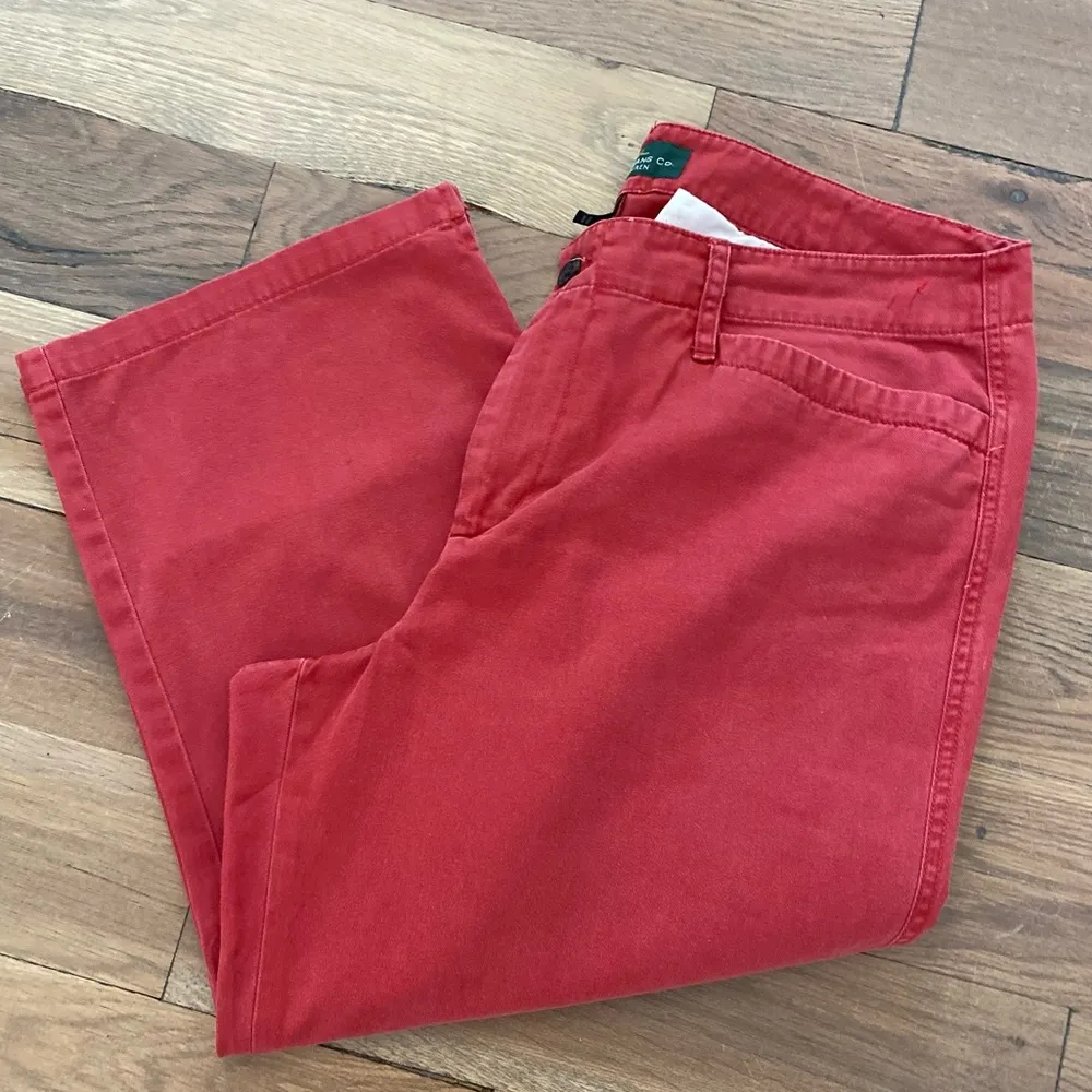 LRL Lauren Jeans Co. Ralph Lauren Red Crop Capri Pants Size 12 - Image 7