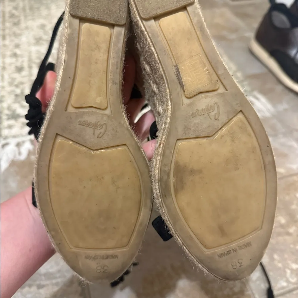 Castaner | Berta Black and Tan Wedge Espadrilles Size 7 - Image 6