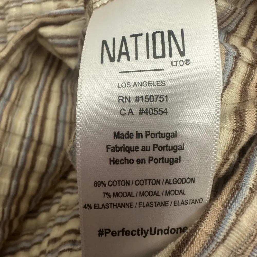 Nation LTD Babs Tank Size Large In Layer Cake Striped Ribbed Square Neck NWT - Image 6