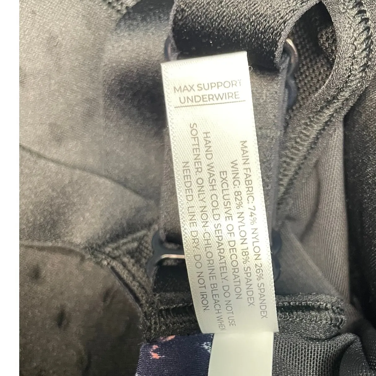 LIVI Lane Bryant 46B Max Support Underwire Floral Print Zip Front Sports Bra NWT Blue Size undefined - Image 7