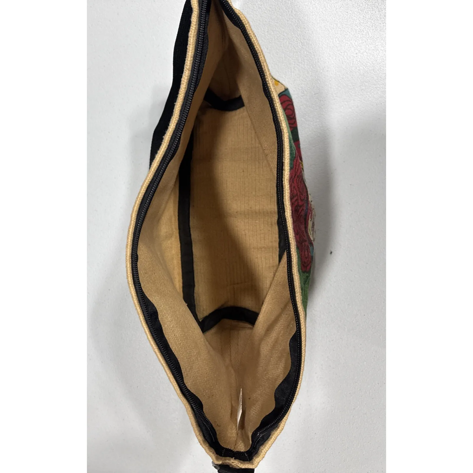 El Paso Saddleblanket Co. Frida Skull Large Tote Bag Day Of The Dead Colorful Green - Image 6