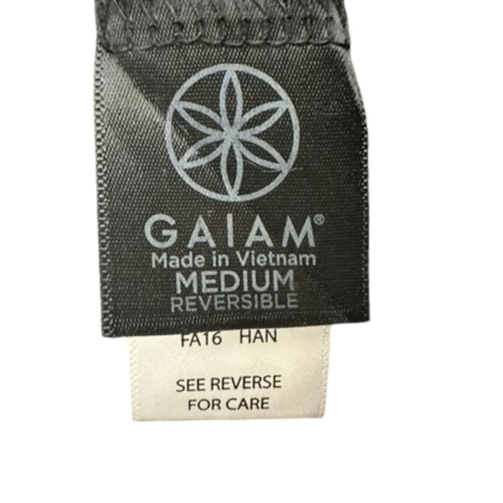 Gaiam Gray & Black Reversible Vest Yoga Sherpa Knit M Medium 8-10 - Image 5