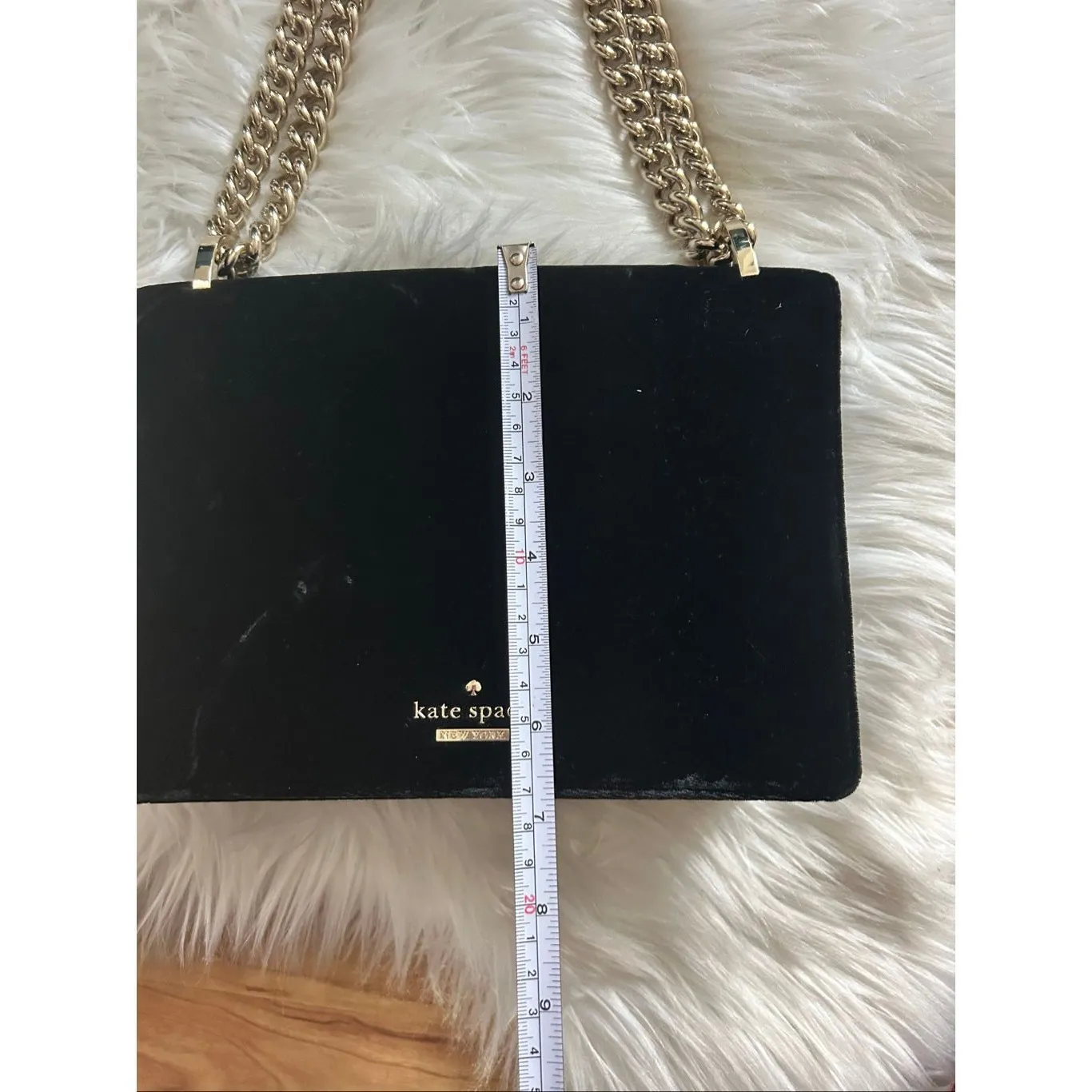 Kate Spade Watson Lane Marci Black velvet like material - Image 13