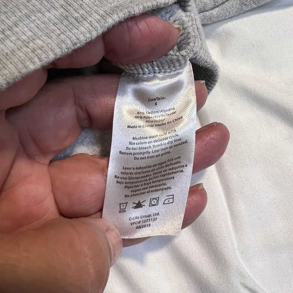 PEANUTS CROPPED SWEATSHIRT PULLOVER COLOR‎ GRAY/MULTI - Image 7