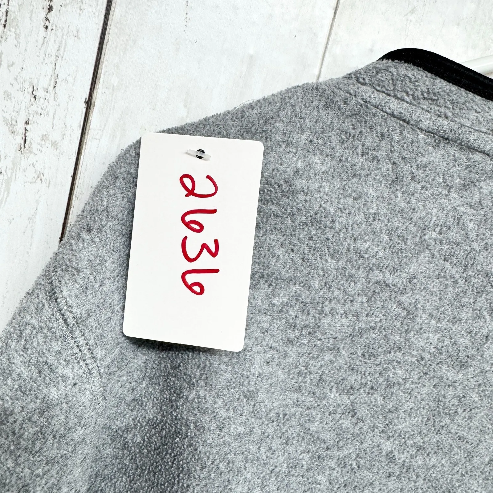 Vtg Red Oak Sweater Women Size Large Gray Fleece VA Tech V - Image 8