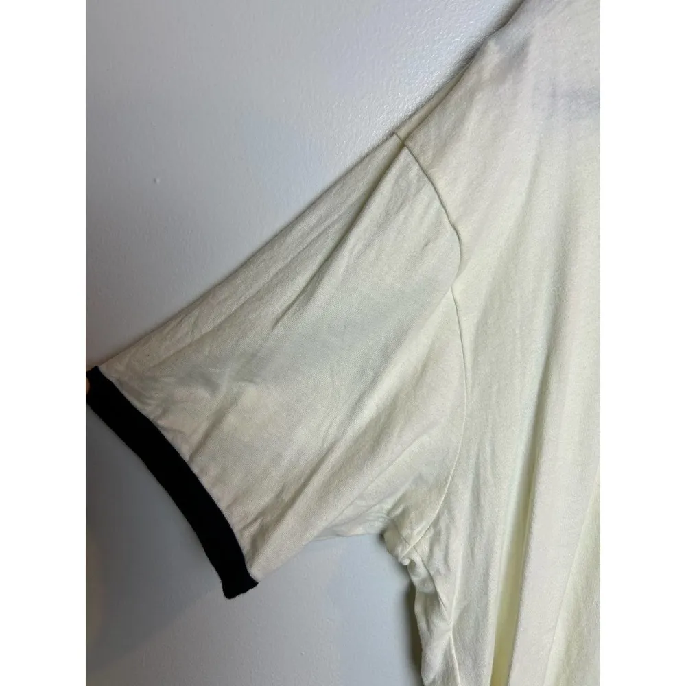 Lymbo Clothing Austin Graphic Tee Handpainted Cream Unisex Size Large - Image 3